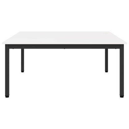 vidaXL Coffee Table White 100 x 100 x 45 cm Solid Pine Wood