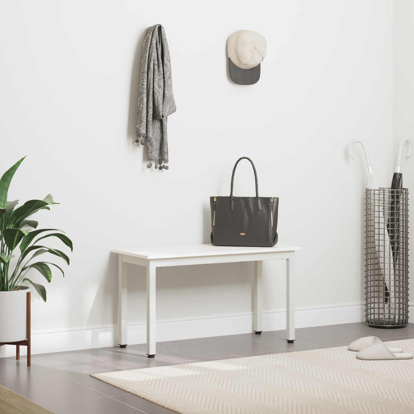 vidaXL Bench White 80 x 35 x 45 cm Solid Pine Wood