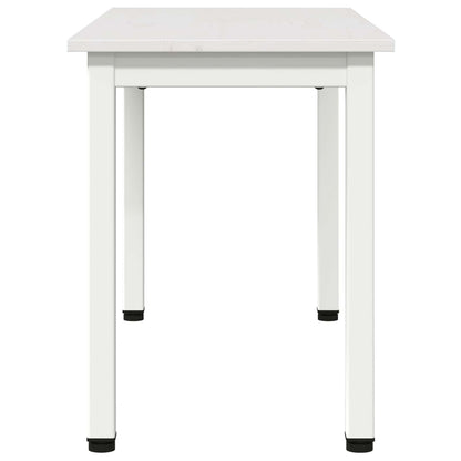vidaXL Bench White 80 x 35 x 45 cm Solid Pine Wood