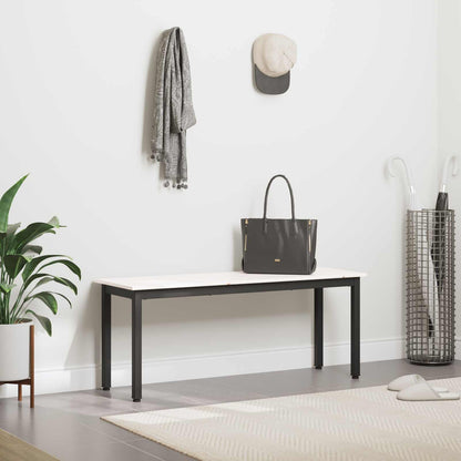 vidaXL Bench White 110 x 35 x 45 cm Solid Pine Wood