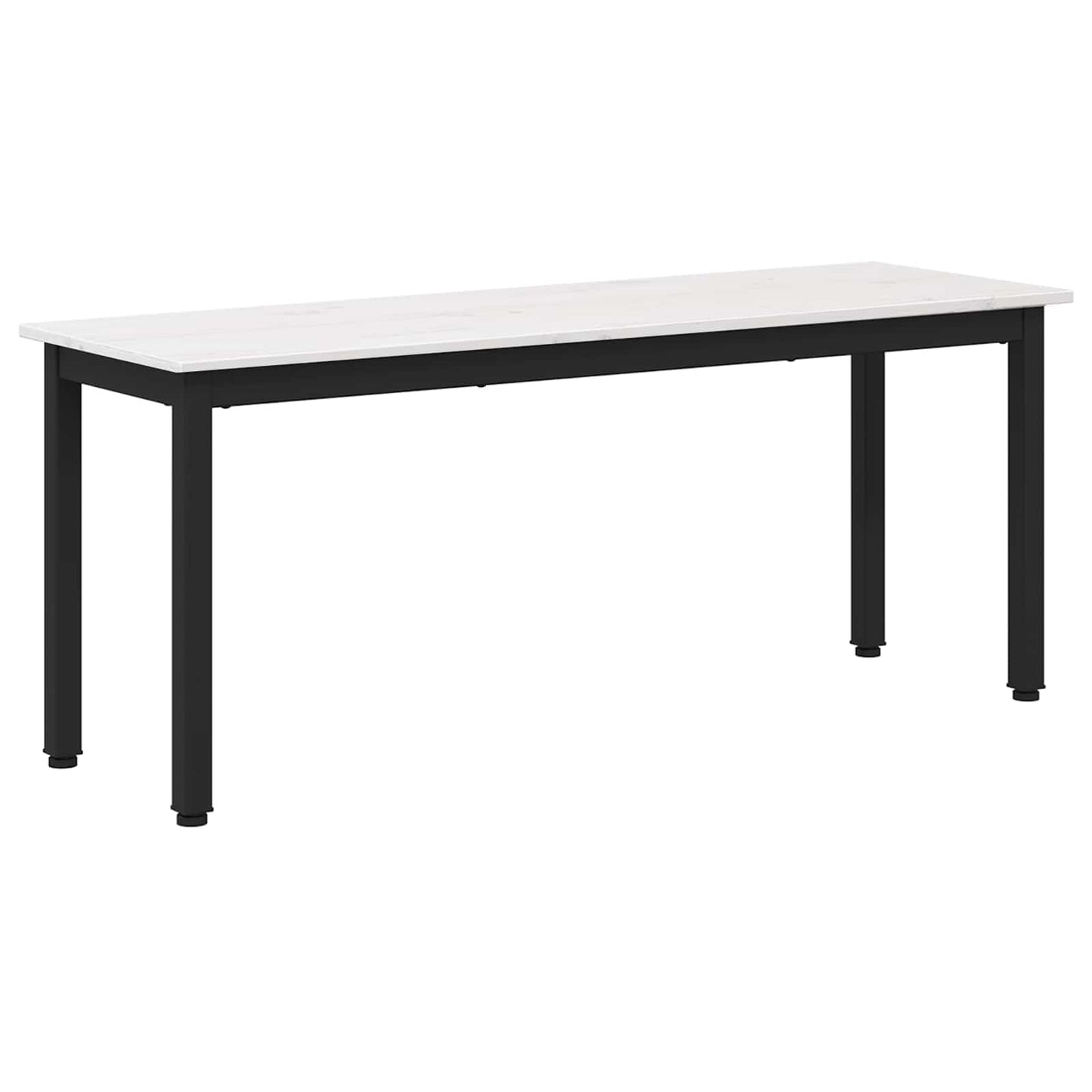 vidaXL Bench White 110 x 35 x 45 cm Solid Pine Wood