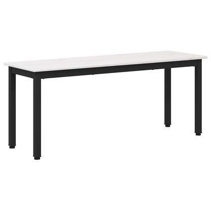 vidaXL Bench White 110 x 35 x 45 cm Solid Pine Wood
