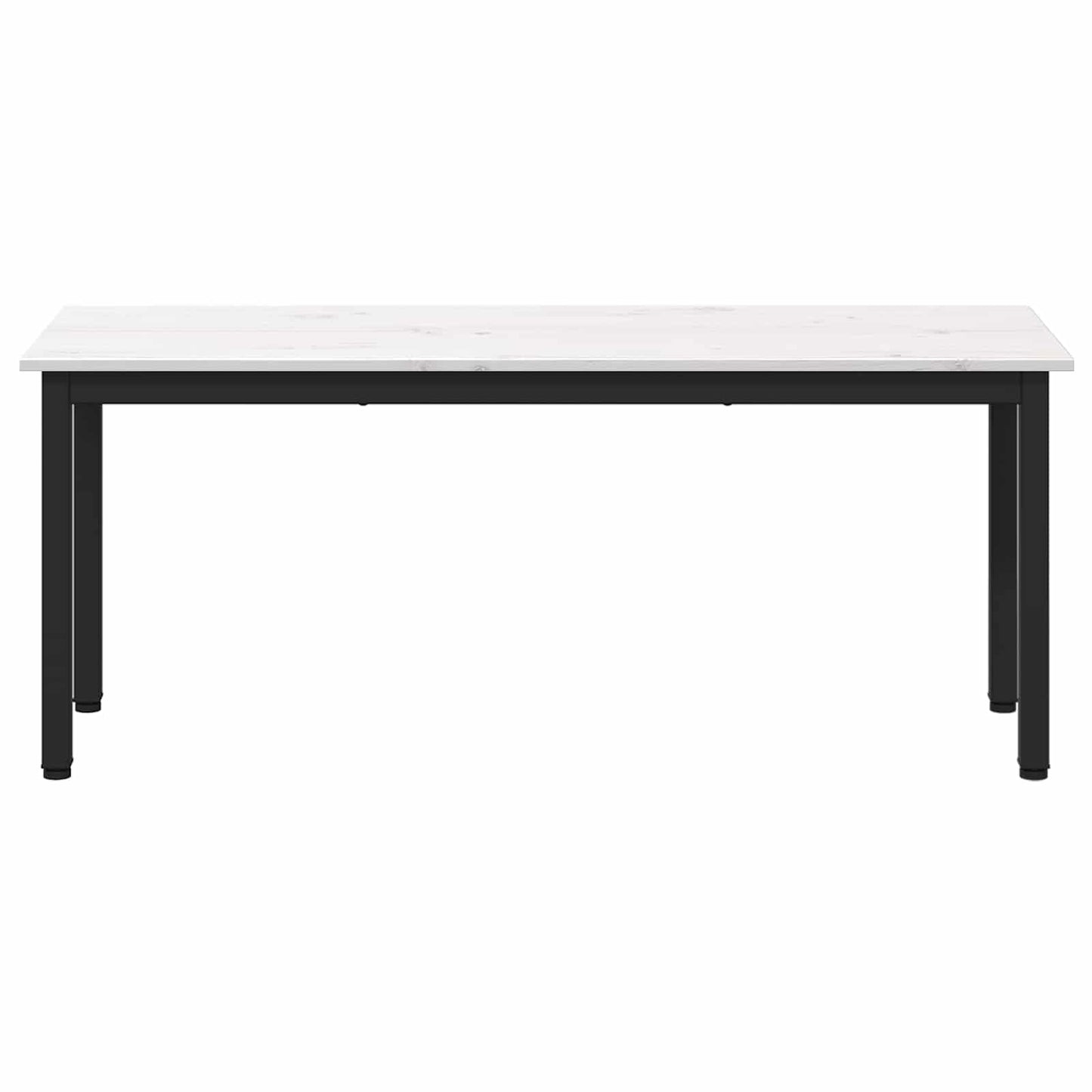 vidaXL Bench White 110 x 35 x 45 cm Solid Pine Wood