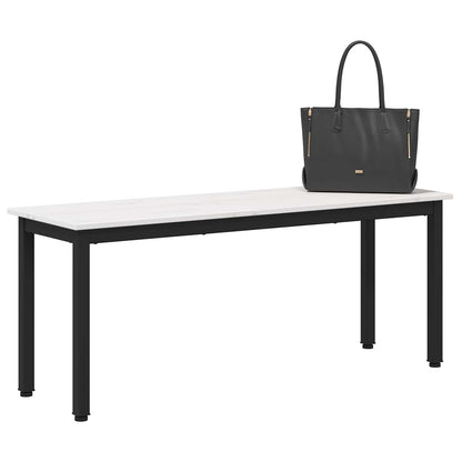 vidaXL Bench White 110 x 35 x 45 cm Solid Pine Wood