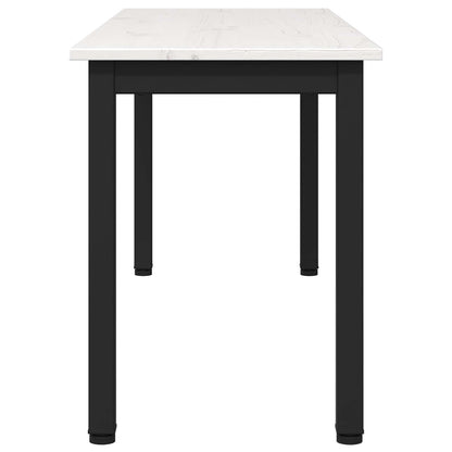 vidaXL Bench White 110 x 35 x 45 cm Solid Pine Wood