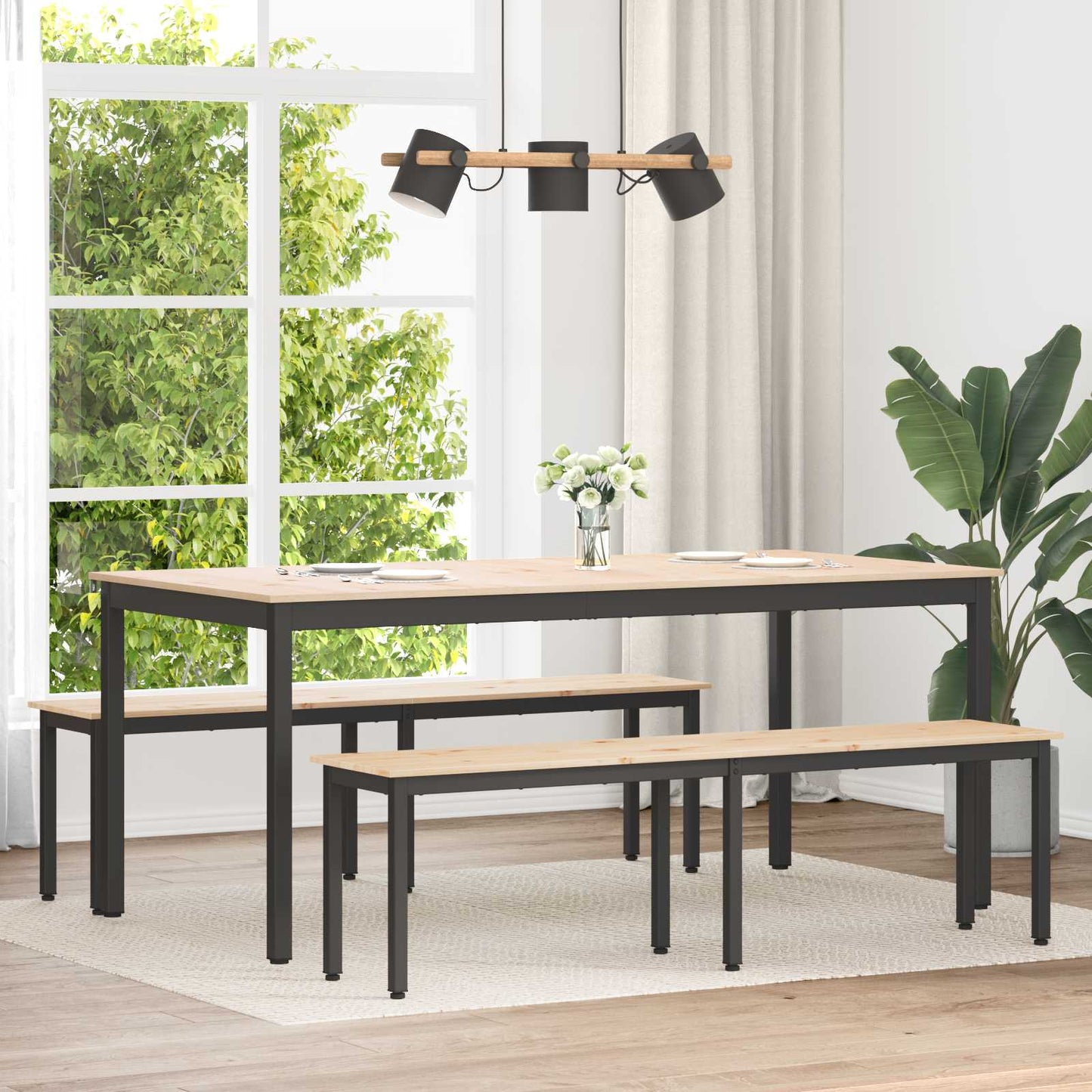 vidaXL Bench Natural 160 x 35 x 45 cm Solid Pine Wood