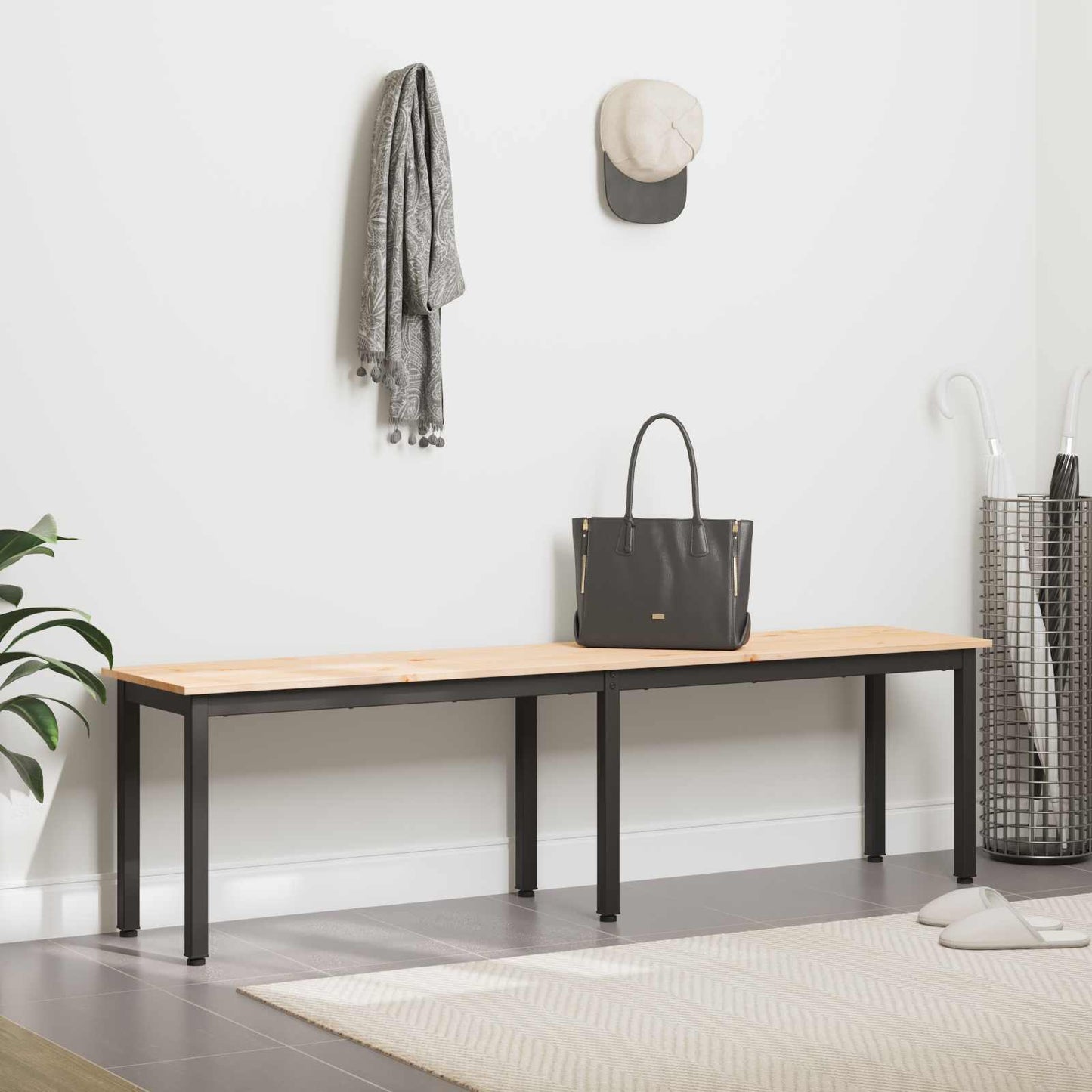 vidaXL Bench Natural 160 x 35 x 45 cm Solid Pine Wood