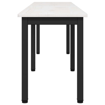 vidaXL Bench White 160 x 35 x 45 cm Solid Pine Wood