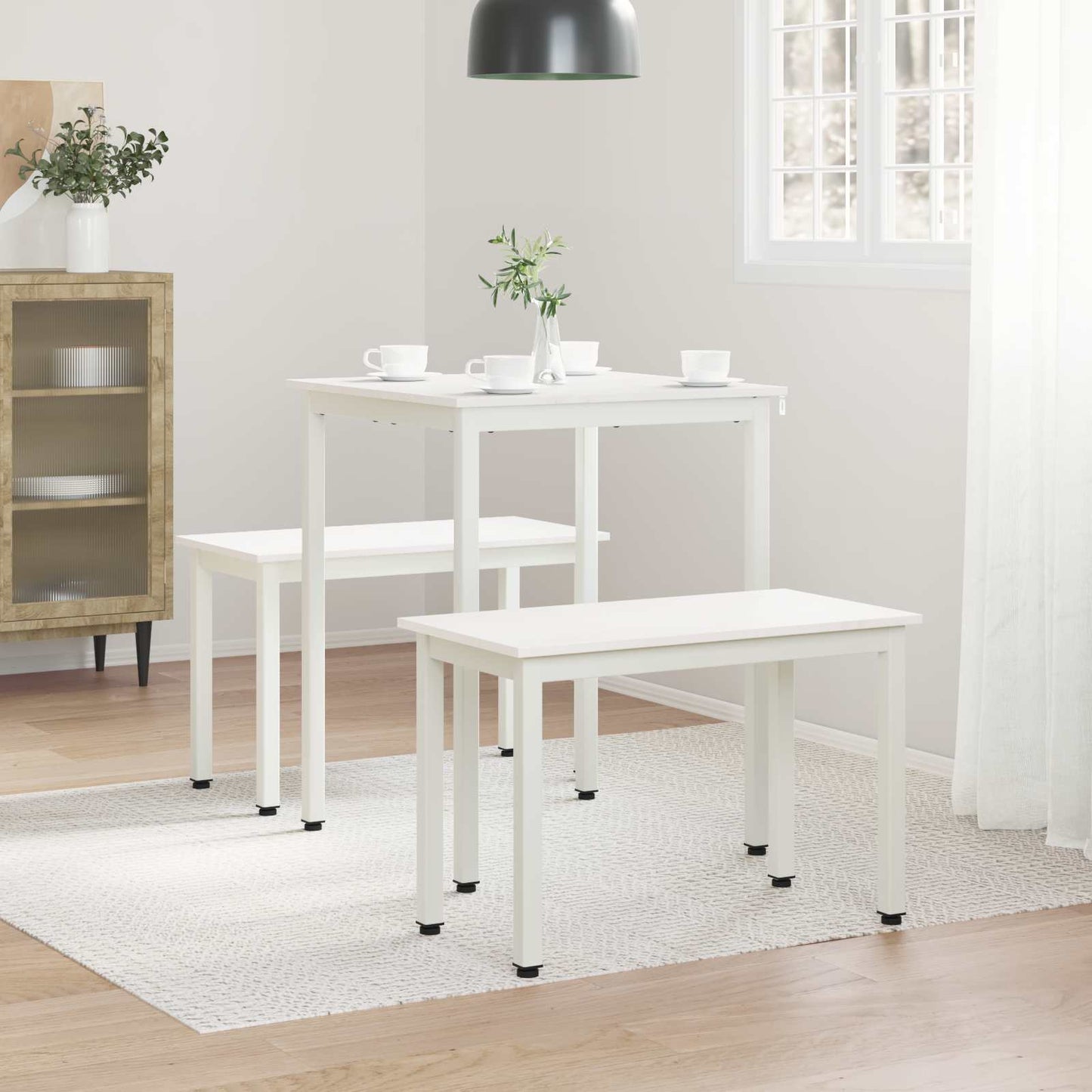vidaXL Dining Table White 60 x 60 x 75 cm Solid Pine Wood