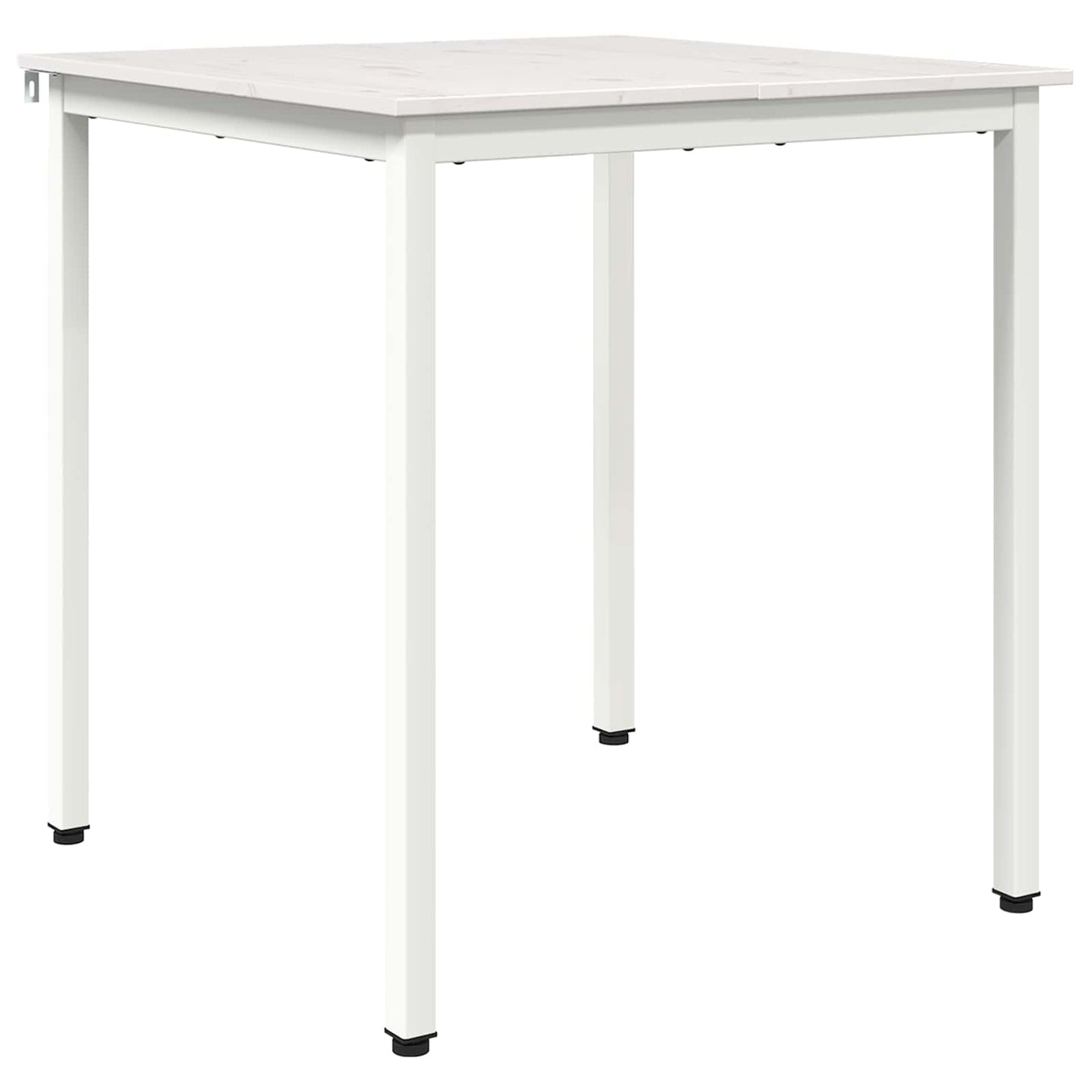 vidaXL Dining Table White 60 x 60 x 75 cm Solid Pine Wood