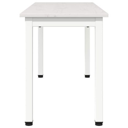 vidaXL Dining Table White 60 x 60 x 75 cm Solid Pine Wood