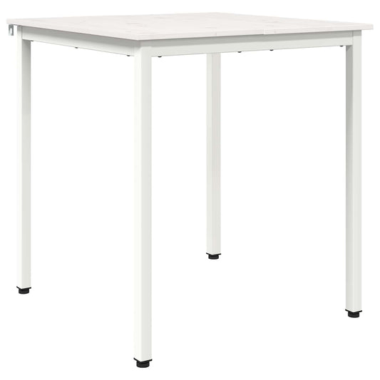 vidaXL Dining Table White 70 x 70 x 75 cm Solid Pine Wood