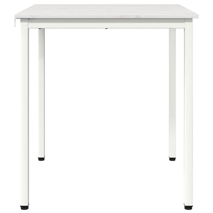 vidaXL Dining Table White 70 x 70 x 75 cm Solid Pine Wood