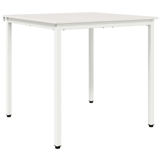 vidaXL Dining Table White 80 x 80 x 75 cm Solid Pine Wood