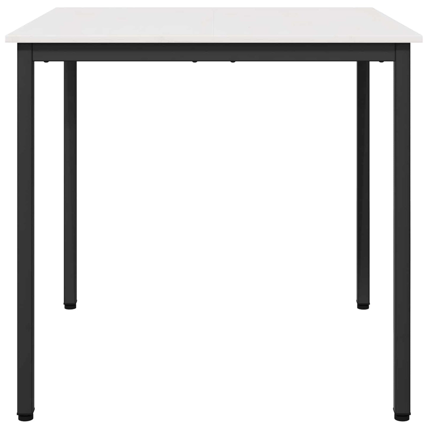 vidaXL Dining Table White 80 x 80 x 75 cm Solid Pine Wood
