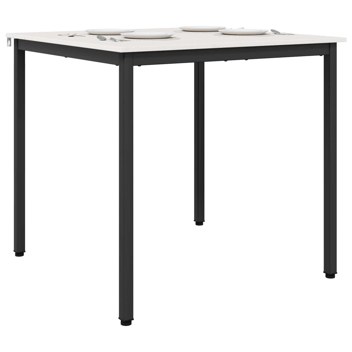 vidaXL Dining Table White 80 x 80 x 75 cm Solid Pine Wood