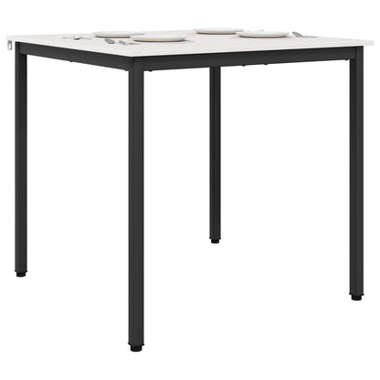 vidaXL Dining Table White 80 x 80 x 75 cm Solid Pine Wood
