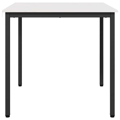 vidaXL Dining Table White 80 x 80 x 75 cm Solid Pine Wood