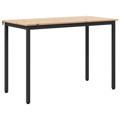 vidaXL Dining Table Natural 110 x 55 x 75 cm Solid Pine Wood