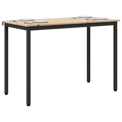 vidaXL Dining Table Natural 110 x 55 x 75 cm Solid Pine Wood