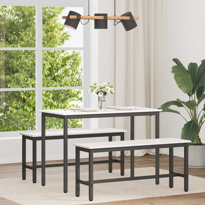 vidaXL Dining Table White 110 x 55 x 75 cm Solid Pine Wood