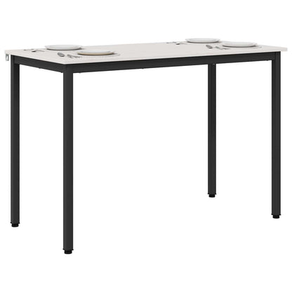 vidaXL Dining Table White 110 x 55 x 75 cm Solid Pine Wood