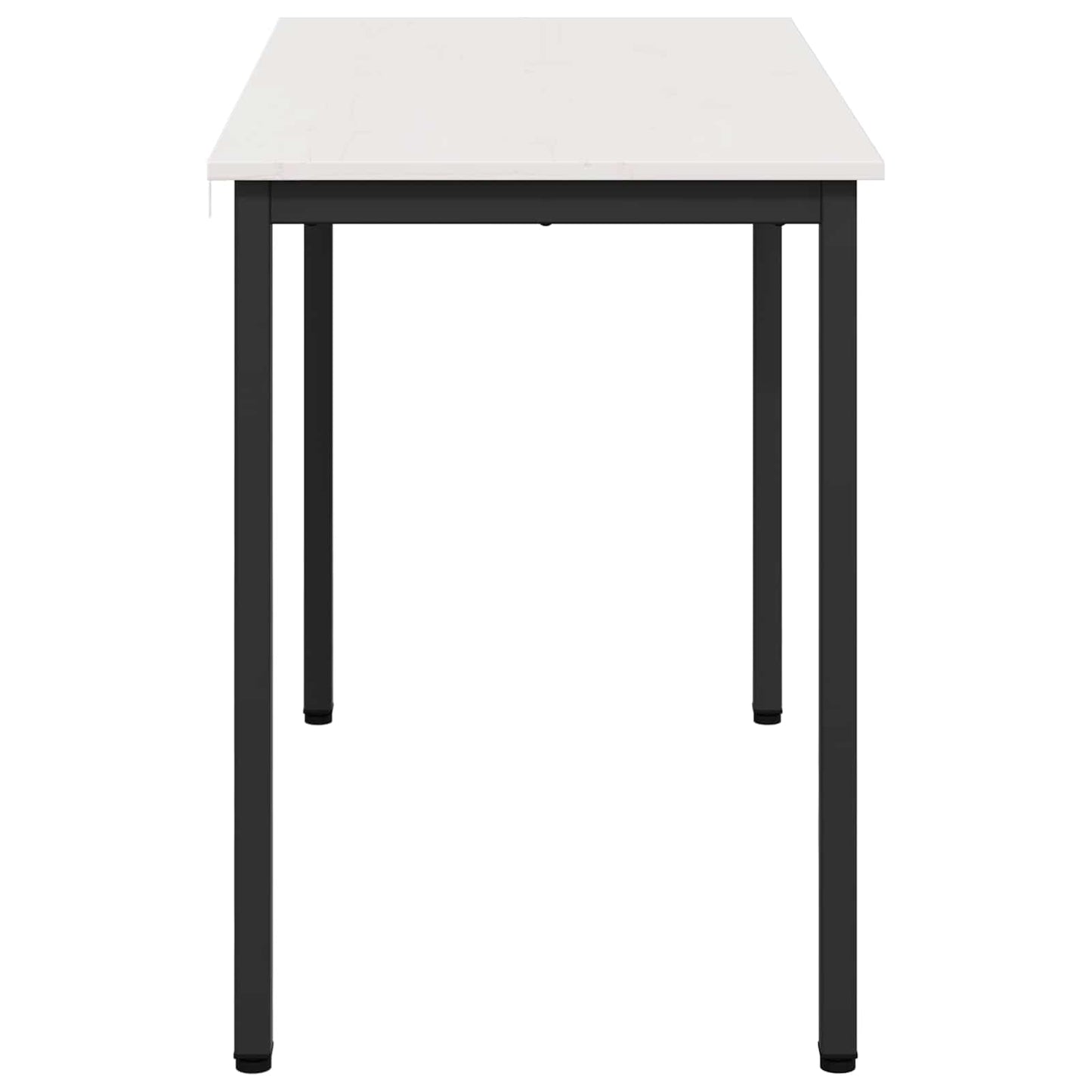 vidaXL Dining Table White 110 x 55 x 75 cm Solid Pine Wood