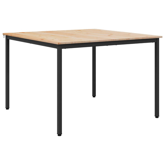 vidaXL Dining Table Natural 110 x 110 x 75 cm Solid Pine Wood