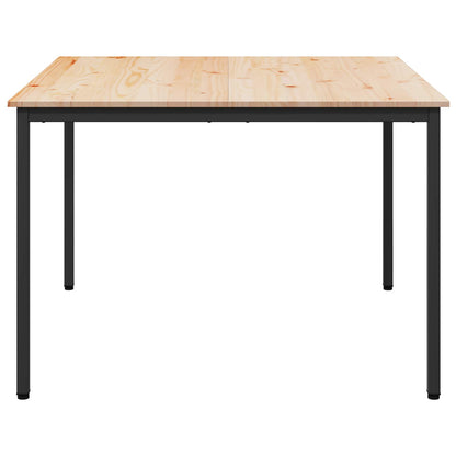 vidaXL Dining Table Natural 110 x 110 x 75 cm Solid Pine Wood