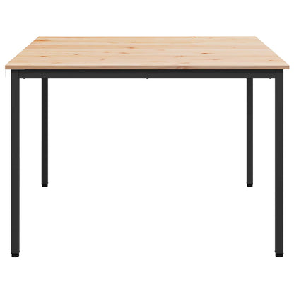 vidaXL Dining Table Natural 110 x 110 x 75 cm Solid Pine Wood