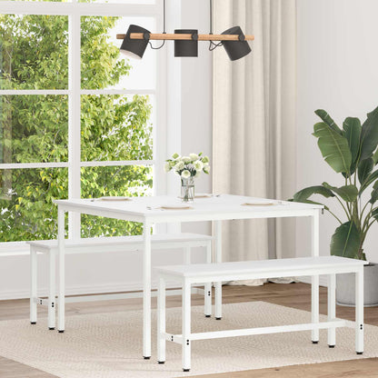 vidaXL Dining Table White 110 x 110 x 75 cm Solid Pine Wood