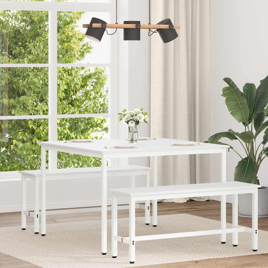 vidaXL Dining Table White 110 x 110 x 75 cm Solid Pine Wood
