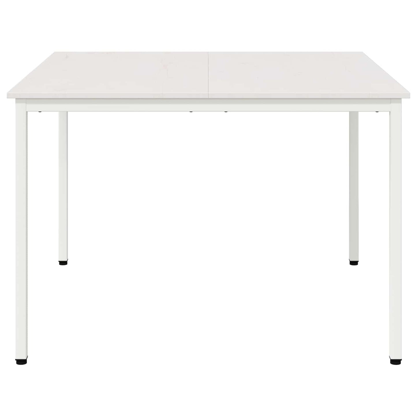vidaXL Dining Table White 110 x 110 x 75 cm Solid Pine Wood