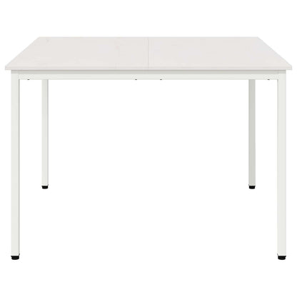 vidaXL Dining Table White 110 x 110 x 75 cm Solid Pine Wood