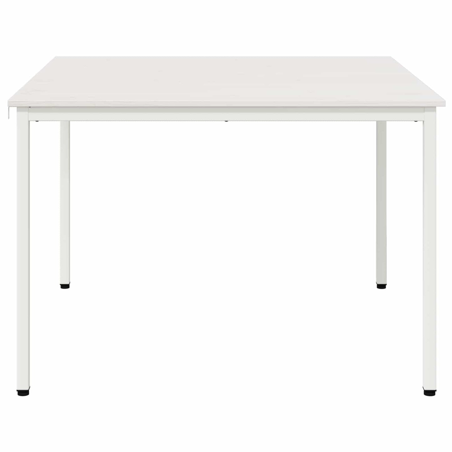 vidaXL Dining Table White 110 x 110 x 75 cm Solid Pine Wood