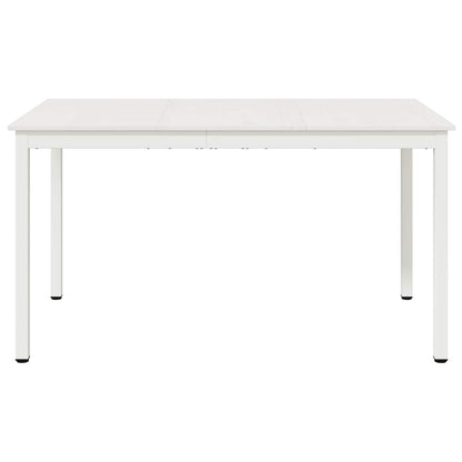 vidaXL Dining Table White 140 x 80 x 75 cm Solid Pine Wood
