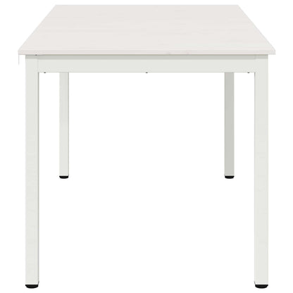 vidaXL Dining Table White 140 x 80 x 75 cm Solid Pine Wood