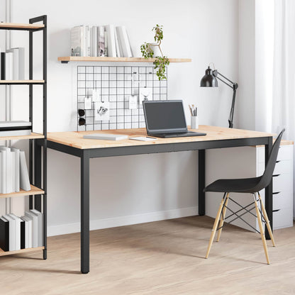 vidaXL Dining Table Natural 150 x 90 x 75 cm Solid Pine Wood