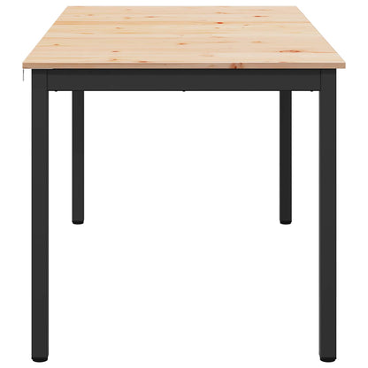 vidaXL Dining Table Natural 150 x 90 x 75 cm Solid Pine Wood
