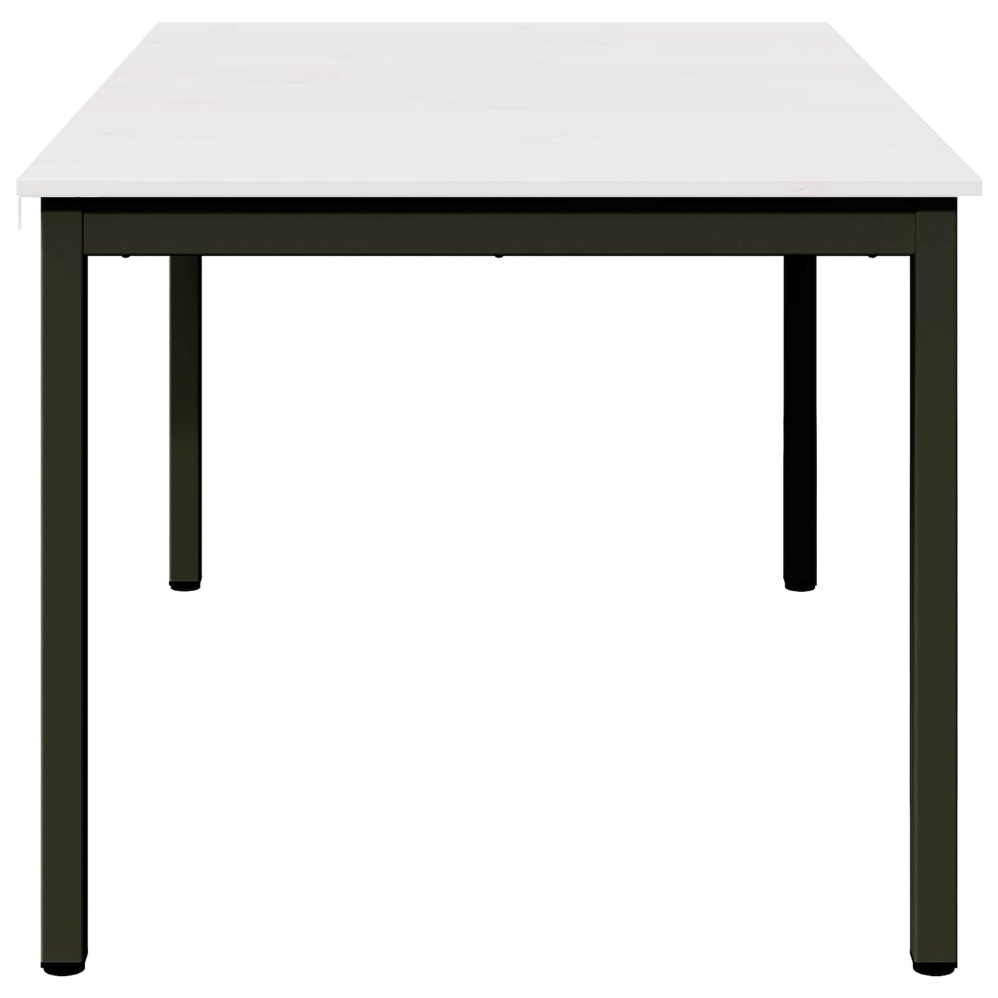 vidaXL Dining Table White 150 x 90 x 75 cm Solid Pine Wood