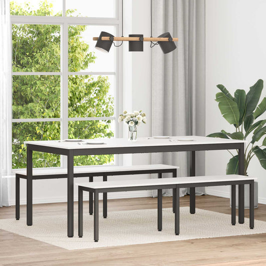 vidaXL Dining Table White 180 x 90 x 75 cm Solid Pine Wood