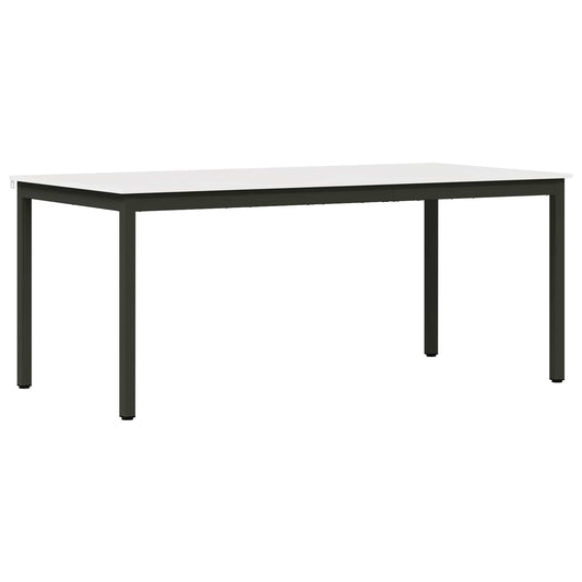 vidaXL Dining Table White 180 x 90 x 75 cm Solid Pine Wood
