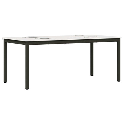 vidaXL Dining Table White 180 x 90 x 75 cm Solid Pine Wood