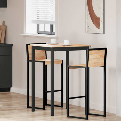 vidaXL Bar Table Natural 70 x 70 x 105 cm Solid Pine Wood