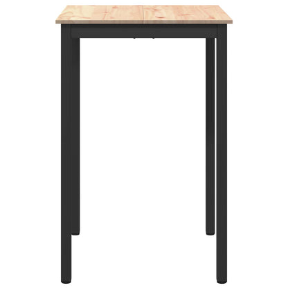 vidaXL Bar Table Natural 70 x 70 x 105 cm Solid Pine Wood
