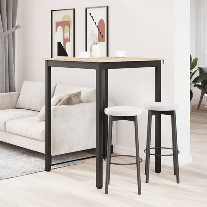 vidaXL Bar Table Natural 80 x 80 x 105 cm Solid Pine Wood