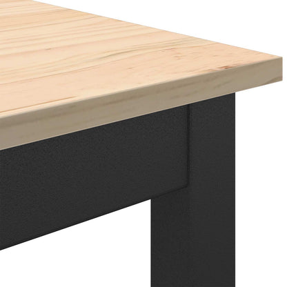 vidaXL Bar Table Natural 110 x 110 x 105 cm Solid Pine Wood