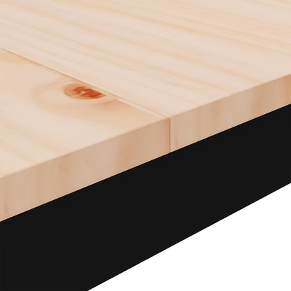 vidaXL Bar Table Natural 110 x 110 x 105 cm Solid Pine Wood