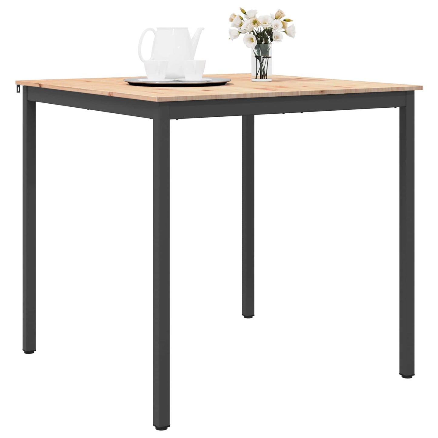 vidaXL Bar Table Natural 110 x 110 x 105 cm Solid Pine Wood
