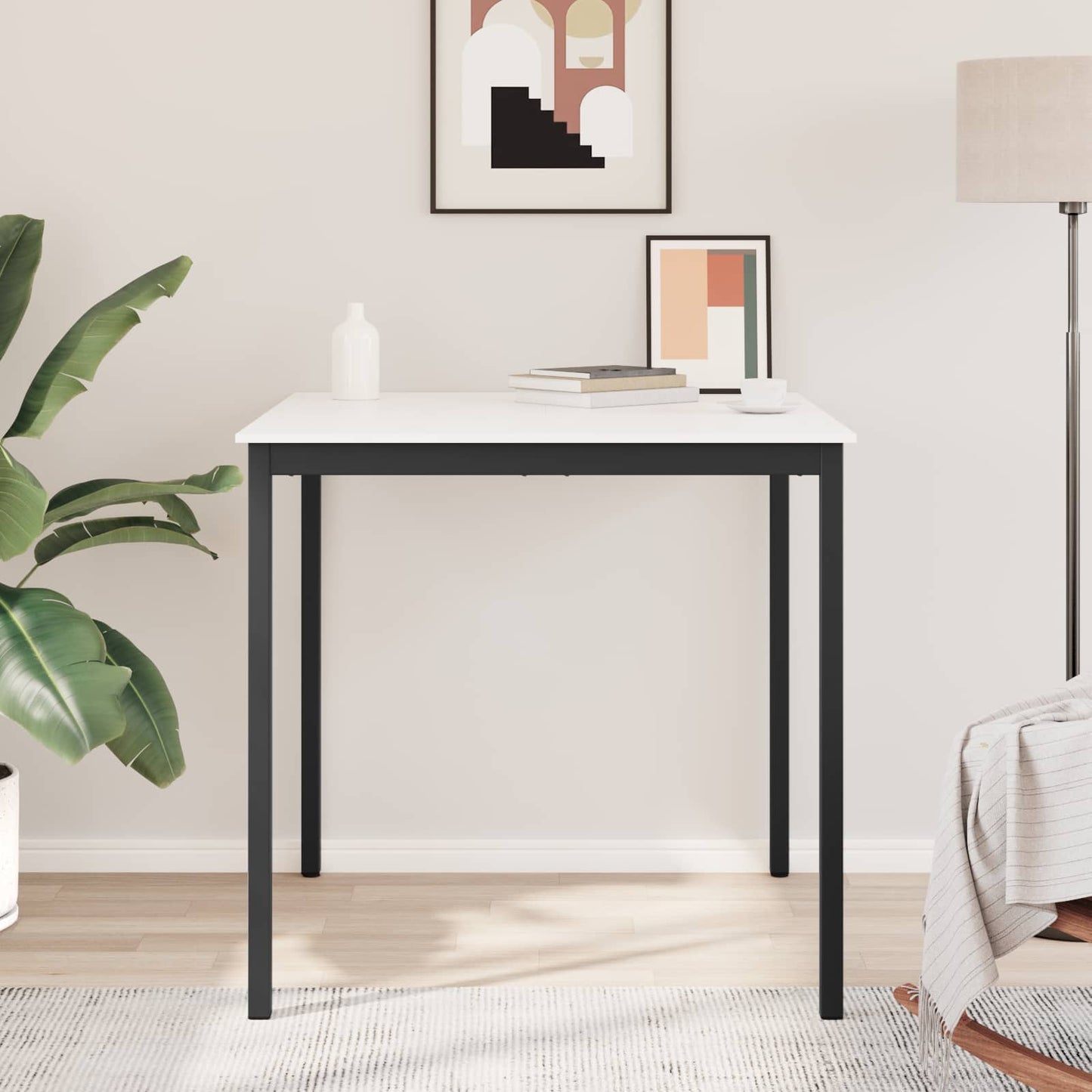 vidaXL Bar Table White 110 x 110 x 105 cm Solid Pine Wood